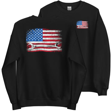 Mechanic Crew Neck Sweatshirt in black